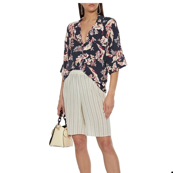 JOIE floral tropical print Summer casual blouse - Picture 2 of 9